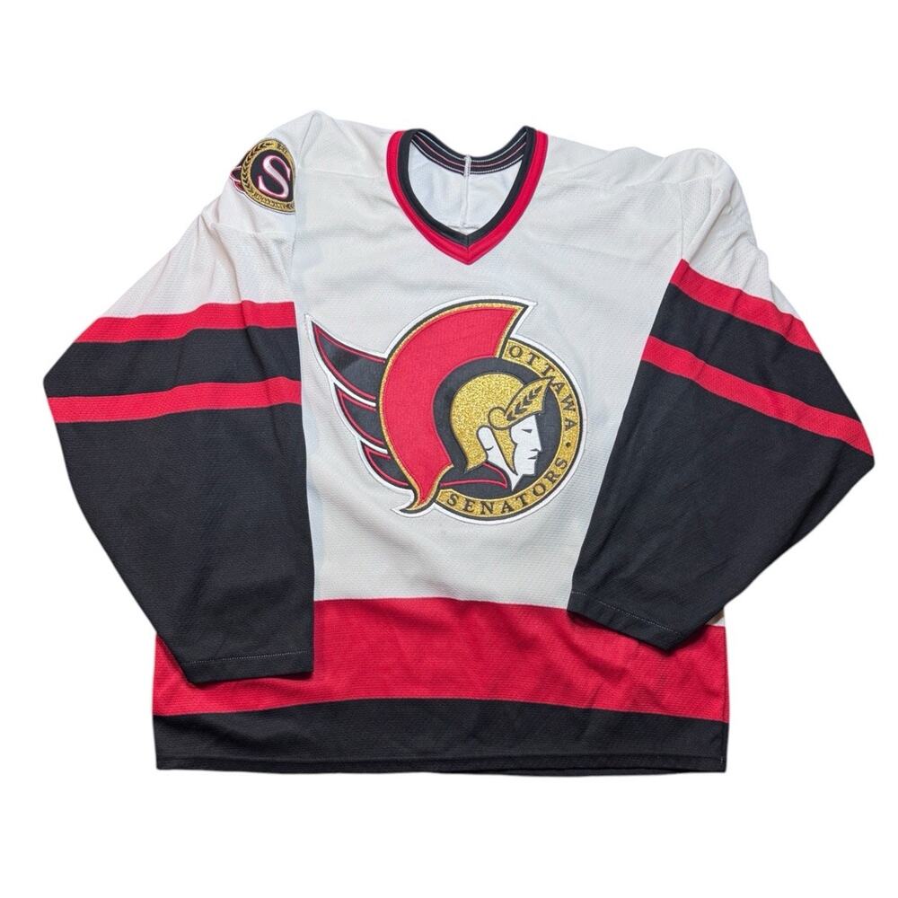 Vintage OTTAWA SENATORS Official CCM Maska Hockey Sewn Jersey - Mens Medium